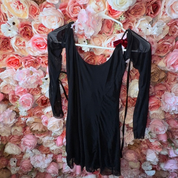 Finesse Black and Red Mini Dress - Picture 3 of 4